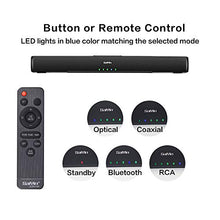 Load image into Gallery viewer, Sound Bars for TV with Subwoofer, Ultra Slim 24 Inch Bluetooth Soundbar, 2.1 Channel TV Speakers Surround Sound System Opt/AUX Connectivity.