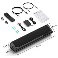 Load image into Gallery viewer, Sound Bars for TV, Soundbar with Bluetooth,Optical, AUX Inputs, 17-Inch Small TV Sound Bar Speakers with Visual Volume Adjustment & Wall Mountable