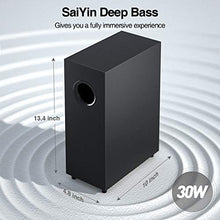 Load image into Gallery viewer, Sound Bars for TV with Subwoofer, Ultra Slim 24 Inch Bluetooth Soundbar, 2.1 Channel TV Speakers Surround Sound System Opt/AUX Connectivity.