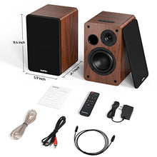 Load image into Gallery viewer, Bluetooth Bookshelf Speakers, 40W X 2 Powered TV Speakers with 4 Inch Woofer, Turntable Speakers with Optical/AUX Input/Subwoofer Line Out for PC and TVs