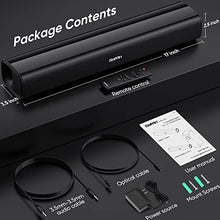 Load image into Gallery viewer, Sound Bars for TV, 40 Watts Small Soundbar for TV,Surround Sound System TV Sound Bar Speakers with Bluetooth/Optical/AUX Connection for PC/Gaming/Projectors,17inch