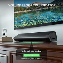 Load image into Gallery viewer, Sound Bars for TV, Soundbar with Bluetooth,Optical, AUX Inputs, 17-Inch Small TV Sound Bar Speakers with Visual Volume Adjustment & Wall Mountable
