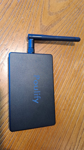 Poulify TRAN01 - Auracast & Bluetooth 5.4 TV Transmitter 2-in-1 for Headphones & Selected Hearing Aids, aptX Adaptive & HD, Optical & AUX Output, Future-Ready & Upgradeable