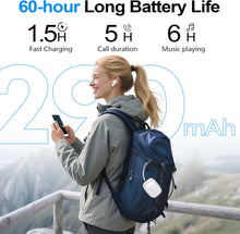 Load image into Gallery viewer, kurdene Wireless Earbuds Bluetooth 5.4 Headphones 60H Playtime Deep Bass Stereo Ear Buds with Mic Comfort Lightweight in Ear Earphones for Workout/Running White