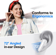 Load image into Gallery viewer, kurdene Wireless Earbuds Bluetooth 5.4 Headphones 60H Playtime Deep Bass Stereo Ear Buds with Mic Comfort Lightweight in Ear Earphones for Workout/Running White