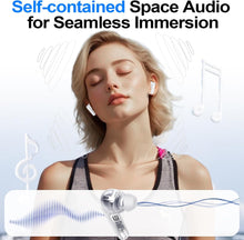 Load image into Gallery viewer, kurdene Wireless Earbuds Bluetooth 5.4 Headphones 60H Playtime Deep Bass Stereo Ear Buds with Mic Comfort Lightweight in Ear Earphones for Workout/Running White