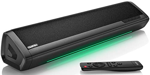 Sound Bars for TV, Soundbar with Bluetooth,Optical, AUX Inputs, 17-Inch Small TV Sound Bar Speakers with Visual Volume Adjustment & Wall Mountable