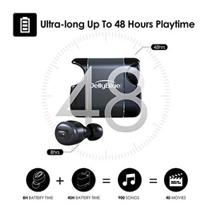 [Upgraded Version of LT39] Deep Bass Wireless Earbuds with apt-X HD Stereo Sound, JellyBlue LT39 Plus Sport Bluetooth Earbuds, CVC8.0 Noise Cancellation, 8H Playtime, Waterproof, Microphone, Gray