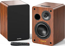 Load image into Gallery viewer, Saiyin Bluetooth Bookshelf Speakers, 40W X 2 Powered TV Speakers with 4 Inch Woofer, Turntable Speakers with Optical/AUX Input/Subwoofer Line Out for PC and TVs