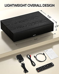Saiyin Sound Bars for TV, 2.1 CH PC Sound Bars with Built-in Subwoofer, Deep Bass Soundbar with Bluetooth, Home Audio Surround Sound Base for Home Theater/PC Gaming, Remote Control AUX/RCA/Opt/Coax