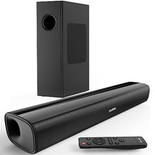 Load image into Gallery viewer, Saiyin Sound Bars for TV with Subwoofer,2.1CH Soundbar for TV,PC,Gaming, Surround Sound System for TV with Bluetooth/Optical/AUX Connection,17 Inch, Wall Mountable