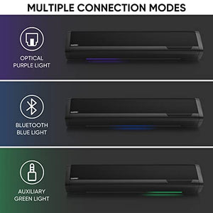 Saiyin Sound Bars for TV, Soundbar with Bluetooth,Optical, AUX Inputs, 17-Inch Small TV Sound Bar Speakers with Visual Volume Adjustment & Wall Mountable