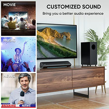 Load image into Gallery viewer, Saiyin Sound Bars for TV with Subwoofer, 2.1 Deep Bass Small Soundbar TV Monitor Speaker Home Theater Surround Sound System for PC Gaming with Bluetooth/AUX/Optical Connection, Wall Mountable 17-inch