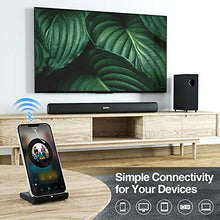 Load image into Gallery viewer, Sound Bar for TV with Subwoofer Deep Bass Soundbar 2.1 CH Home Audio Surround Sound Speaker System with Wireless Bluetooth 5.0 for PC Gaming with Wired Opt/Aux/Coax Connection Mountable 29-Inch