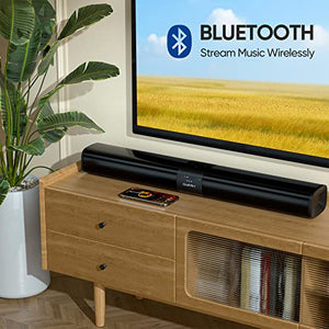 Sound Bars for TV, 24 Inches Sound Bar with HDMI(ARC), Optical, AUX and Bluetooth Inputs, Soundbar for TV and Surround Sound System