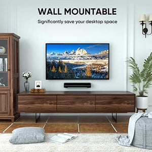 Saiyin Sound Bars for TV, Soundbar with Bluetooth,Optical, AUX Inputs, 17-Inch Small TV Sound Bar Speakers with Visual Volume Adjustment & Wall Mountable