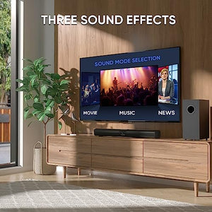 Sound Bar with Subwoofer, 24 Inch Soundbar for TV, Sound Bars for TV with Optical, HDMI(ARC), AUX Inputs, Detachable Bluetooth Surround Sound System for TV, Cabinets For Loudspeakers