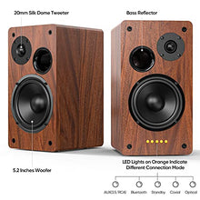 Load image into Gallery viewer, Bluetooth Bookshelf Speaker, Powered Speakers Active 2.0 Stereo 36W X 2 Studio Monitors with Optical/Coxial/RCA inputs/Subwoofer Line Out for Turntable, TVs（Updated with Buttons Control）