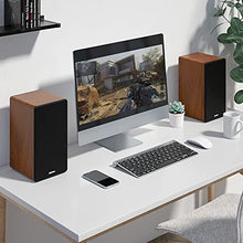 Load image into Gallery viewer, Bluetooth Bookshelf Speaker, Powered Speakers Active 2.0 Stereo 36W X 2 Studio Monitors with Optical/Coxial/RCA inputs/Subwoofer Line Out for Turntable, TVs（Updated with Buttons Control）