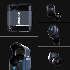 JellyBlue LT39 Bluetooth 5.0 Deep Bass Wireless Earbuds with HD Sound,IPX5 Sweat Proof,Sport,Gift